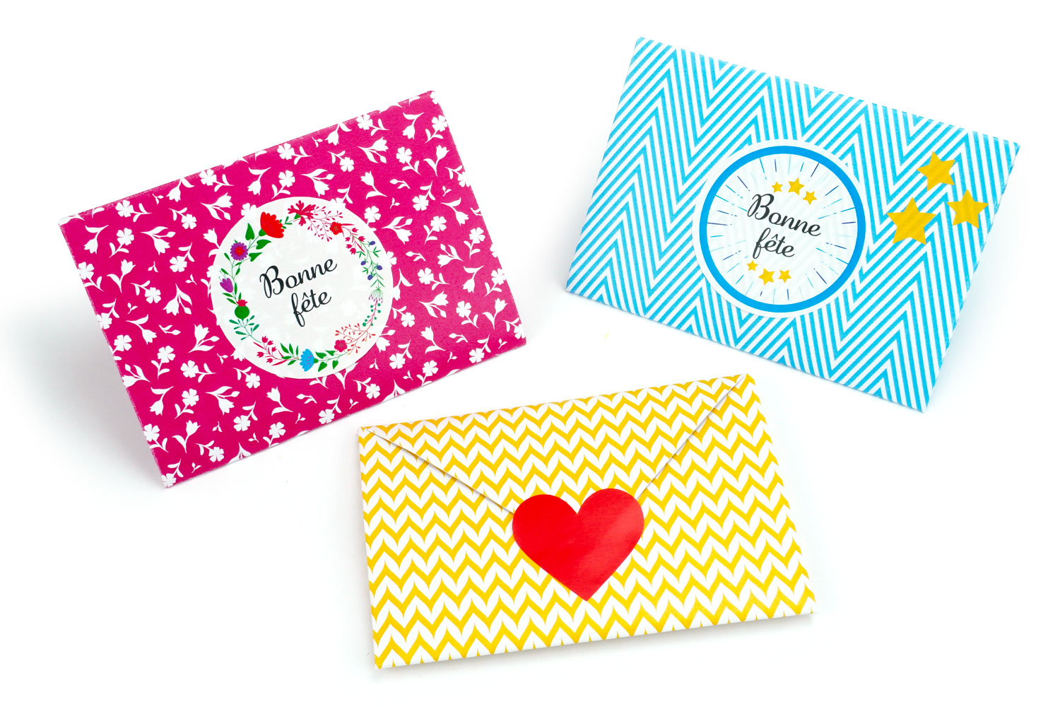 Kit 6 mini cartes enveloppes surprises - Cartes Fête des mères