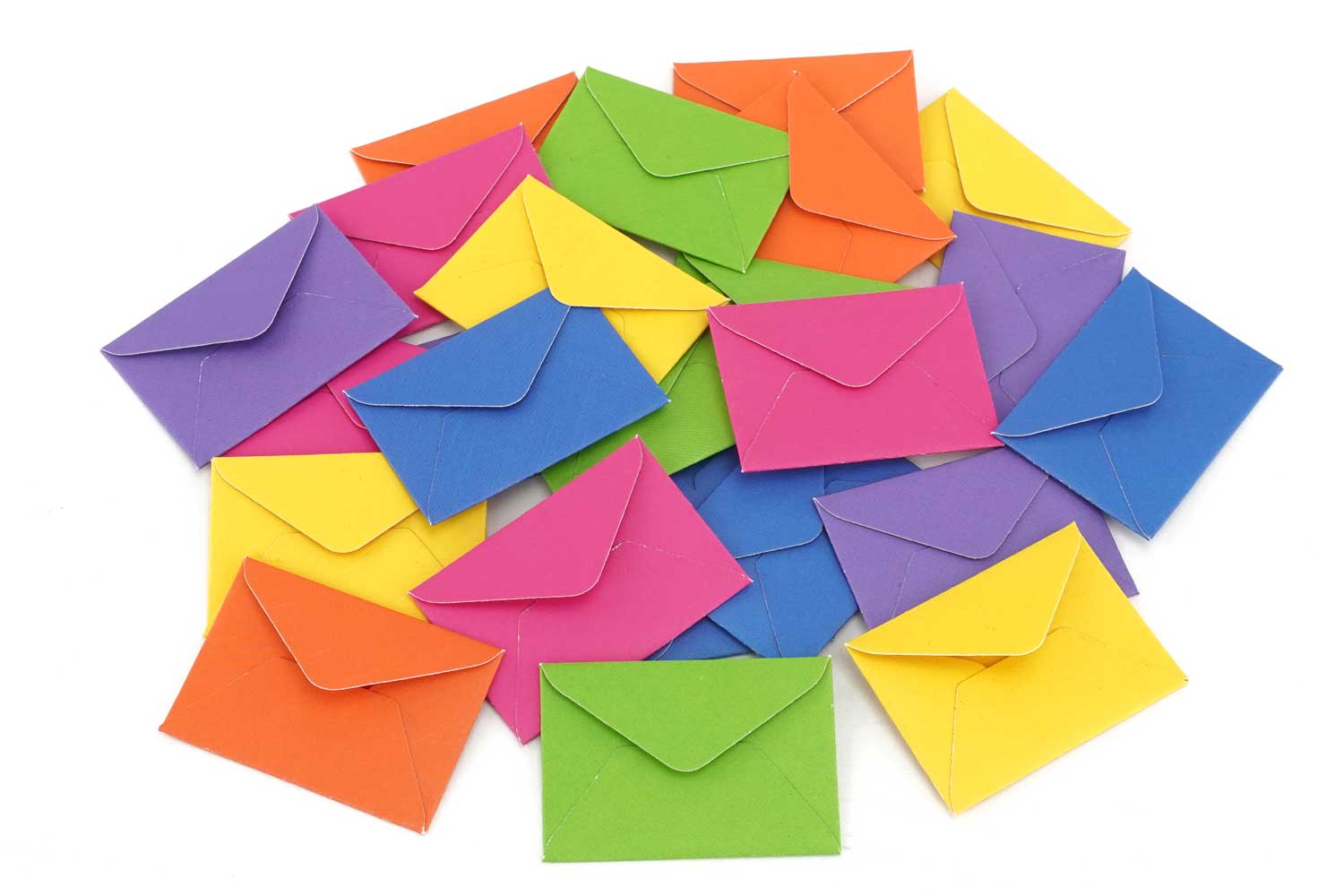 Mini enveloppes en papier - 24 pièces - Cartes - 10 Doigts