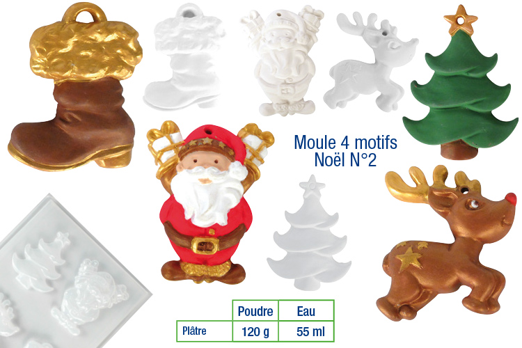 Moule 4 motifs Noël - Moules - 10 Doigts