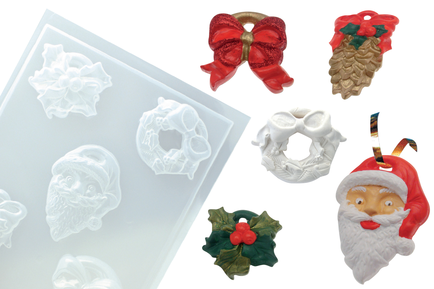 Moule 5 motifs Noël Moules 10 Doigts