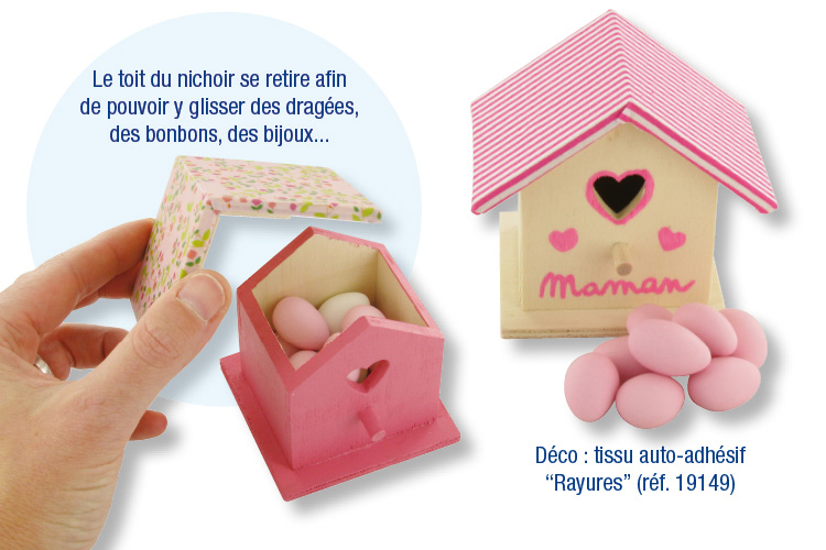Nichoir boite à dragées, œufs de pâques, chocolats, bijoux…