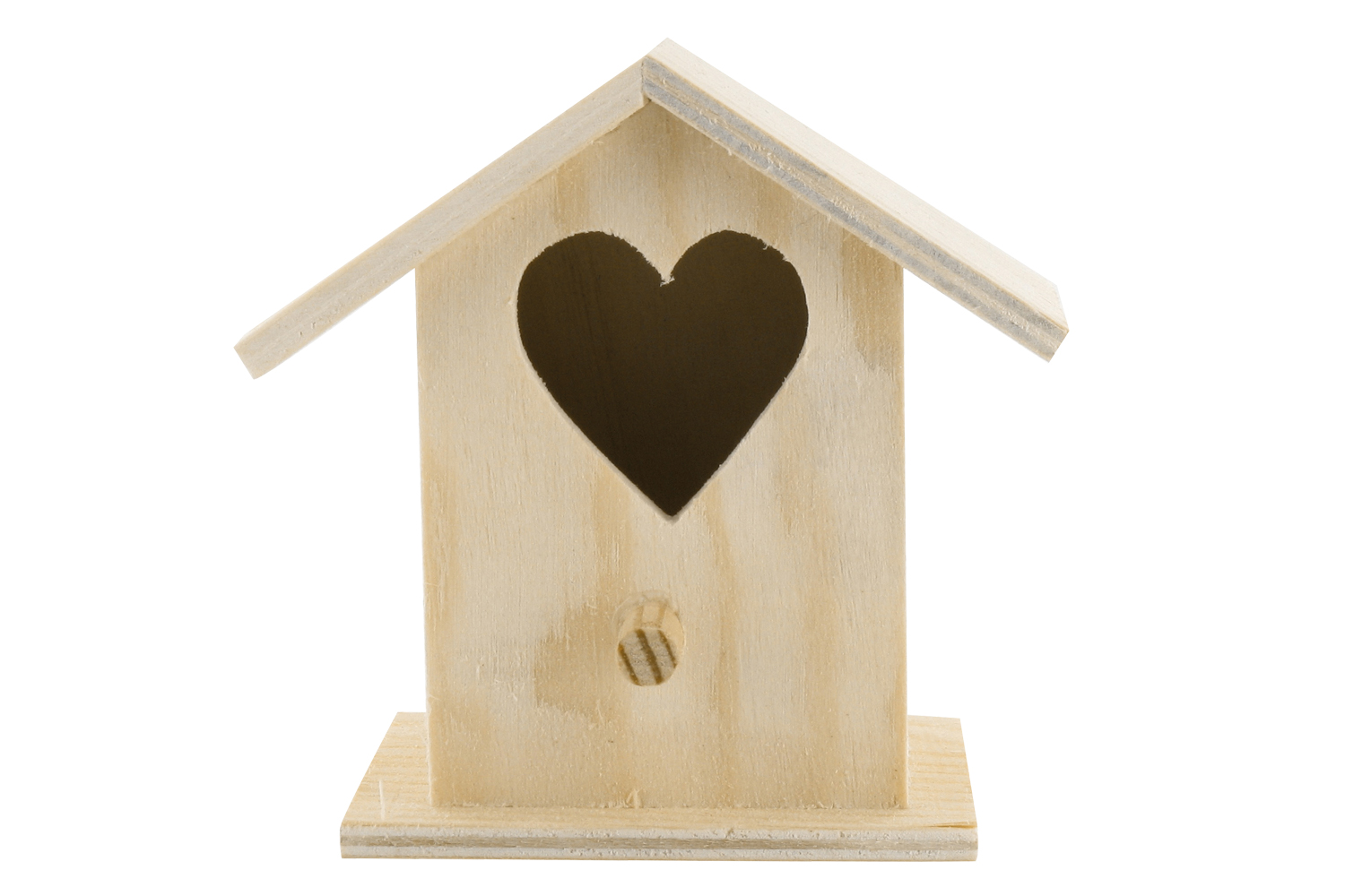 Mini-maison en bois à décorer coeur - Nichoir à oiseaux