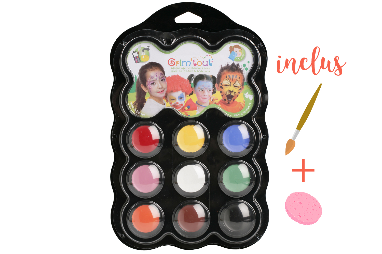 Palette maquillage Carnaval - 9 couleurs - Maquillage - 10 Doigts