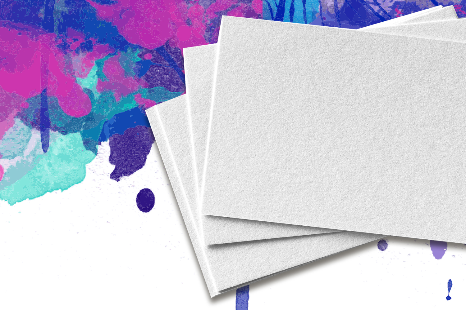 Papier épais blanc - Format au choix - Papiers pour peinture - 10 Doigts