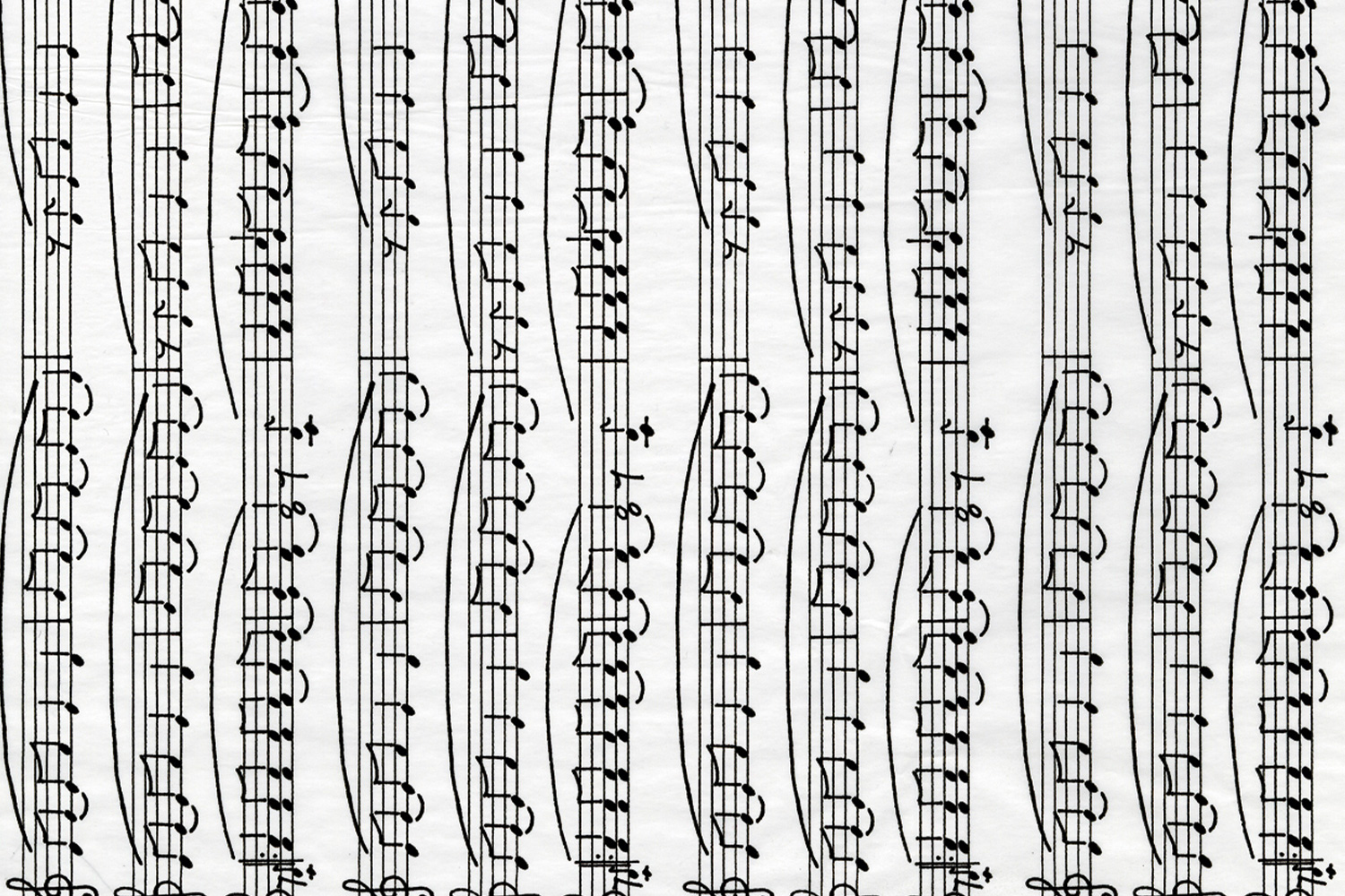 Papier kraft imprimé - Partition de musique - 10 feuilles - Bloc
