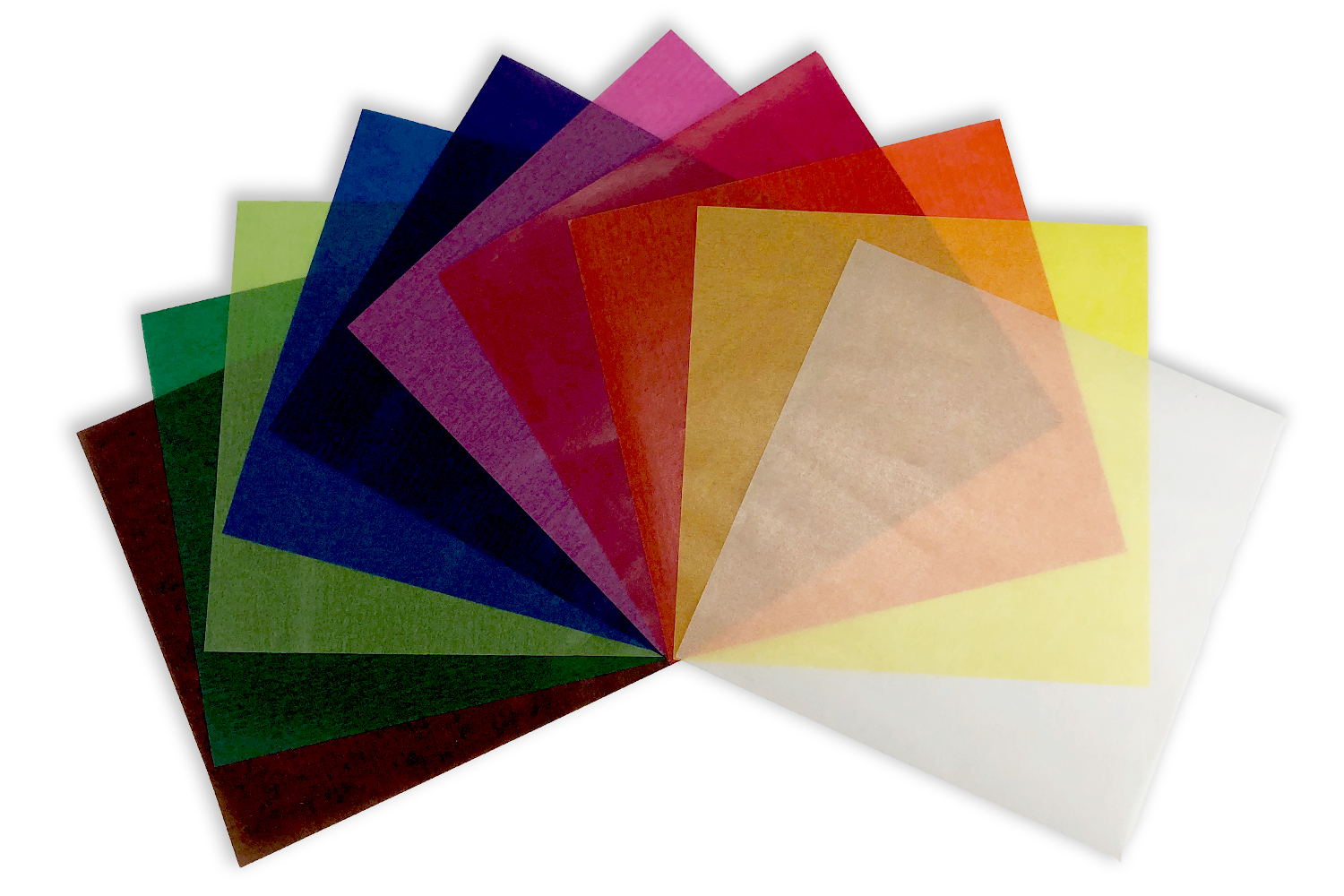 Papier vitrail - 10 couleurs assorties - Papier calque, vitrail