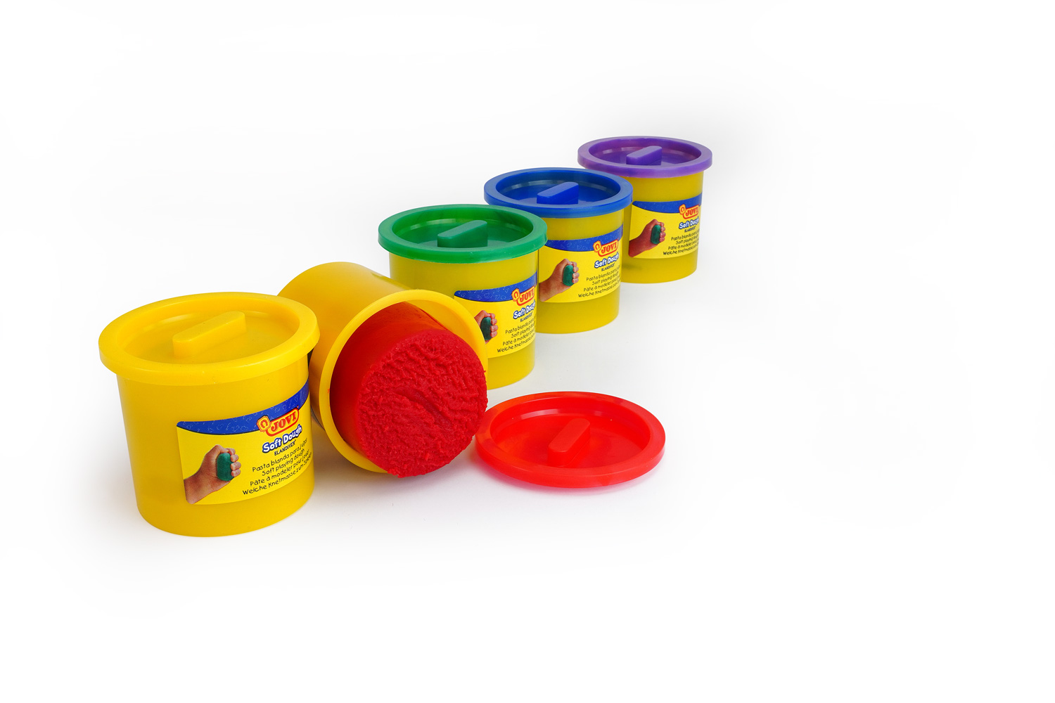 Pâtes à modeler (dès 2 ans) - 5 pots de 110 gr - Pâtes à modeler bébé - 10  Doigts