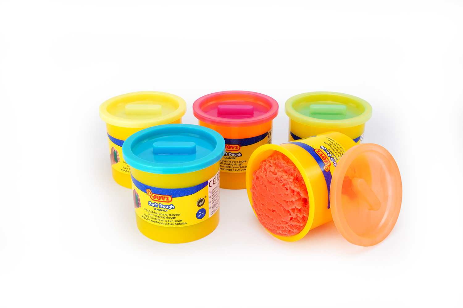 Pâtes à modeler (dès 2 ans) - 5 pots de 110 gr - Pâtes à modeler bébé - 10  Doigts