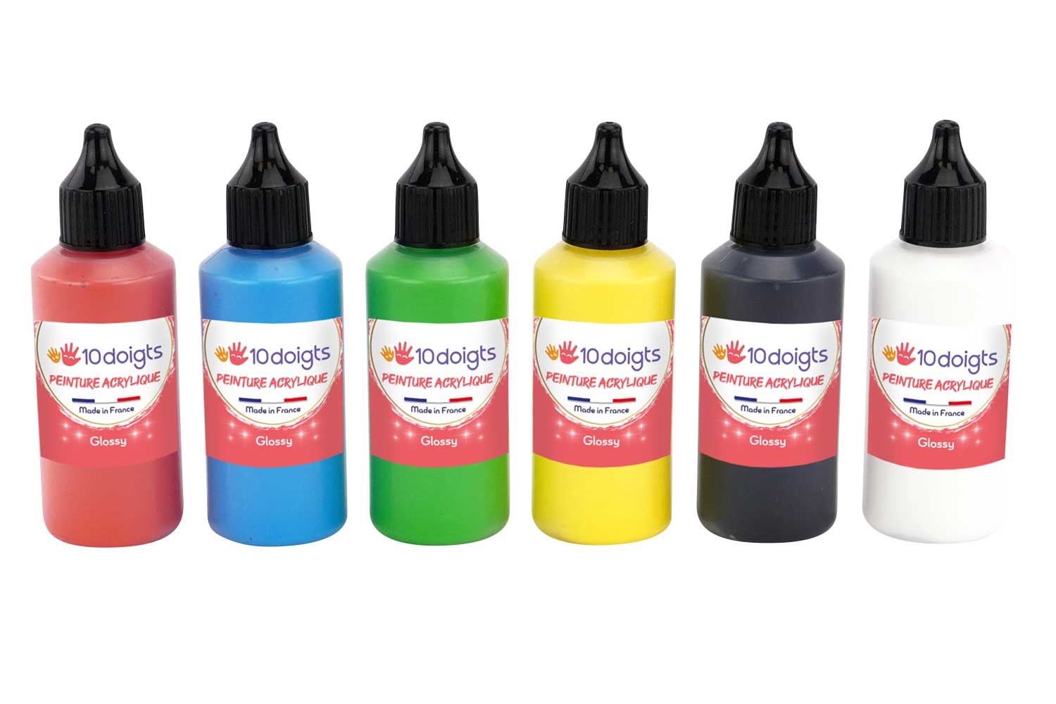 Peinture acrylique 60 ml - couleurs brillantes - Peinture