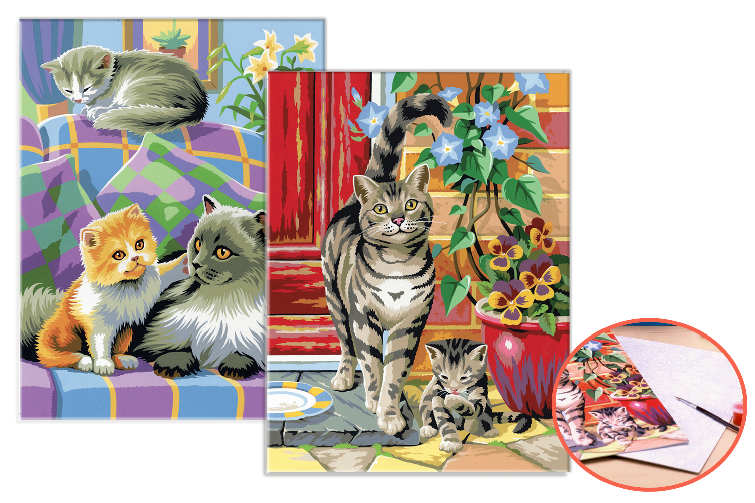 Peinture Au Numero Chats Set De 2 Tableaux Peinture Par Numeros 10 Doigts Peinture Au Numero Chats Set De 2 Tableaux Peinture Par Numeros 10 Doigts