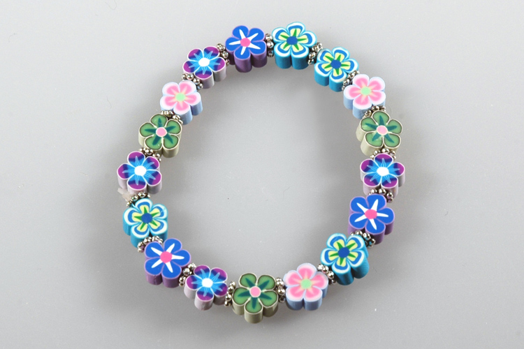 Perles mixtes de fleurs en argile polymère faites à la main, 20/100 pièces,  pour bijoux