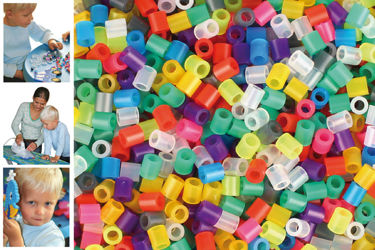 Lot de 1000 perles à repasser - Plastique - Multicolore