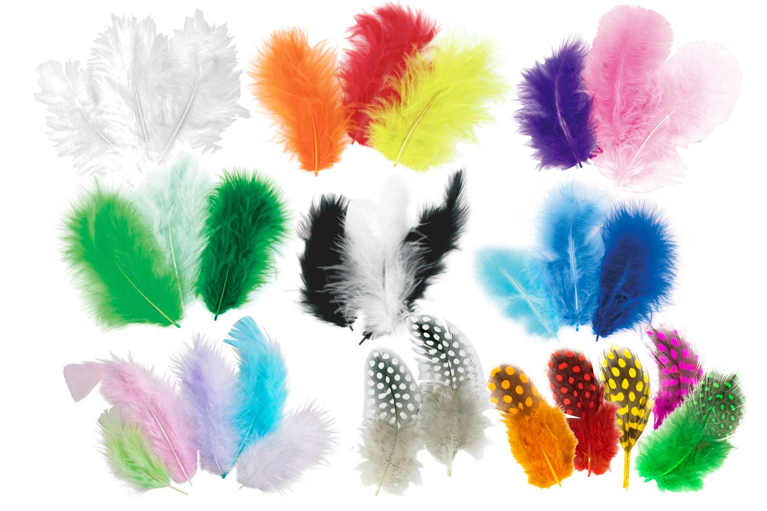 Plumes camaïeu de couleurs au choix - environ 50 plumes - Plumes  décoratives - 10 Doigts