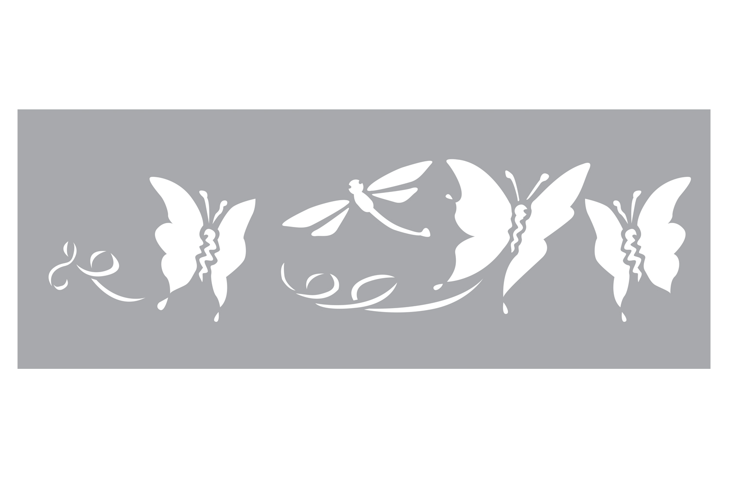 Frise De Fleurs A Imprimer Gratuit Pochoir frise Papillons - 15 x 40 cm - Pochoirs muraux - 10 Doigts