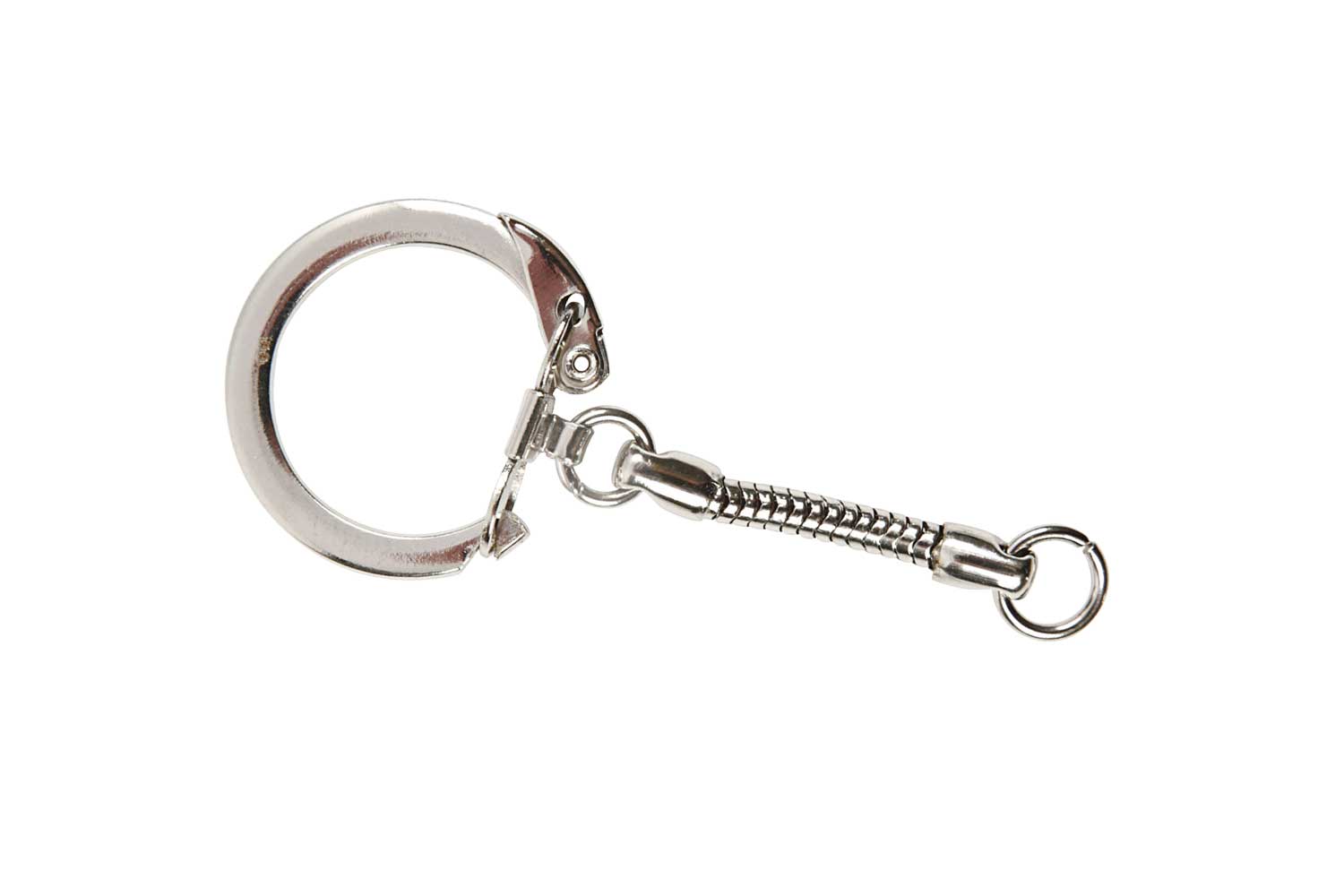 Sachet de 10 attaches porte-clefs argent - Centrakor