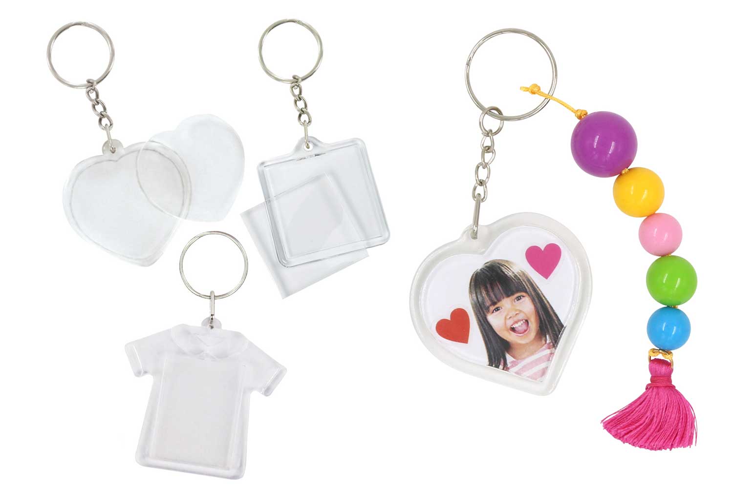 Porte-clé photo t-shirt plastique - 100% personnalisable