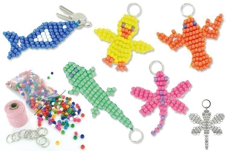 Porte-clés en perles plastique