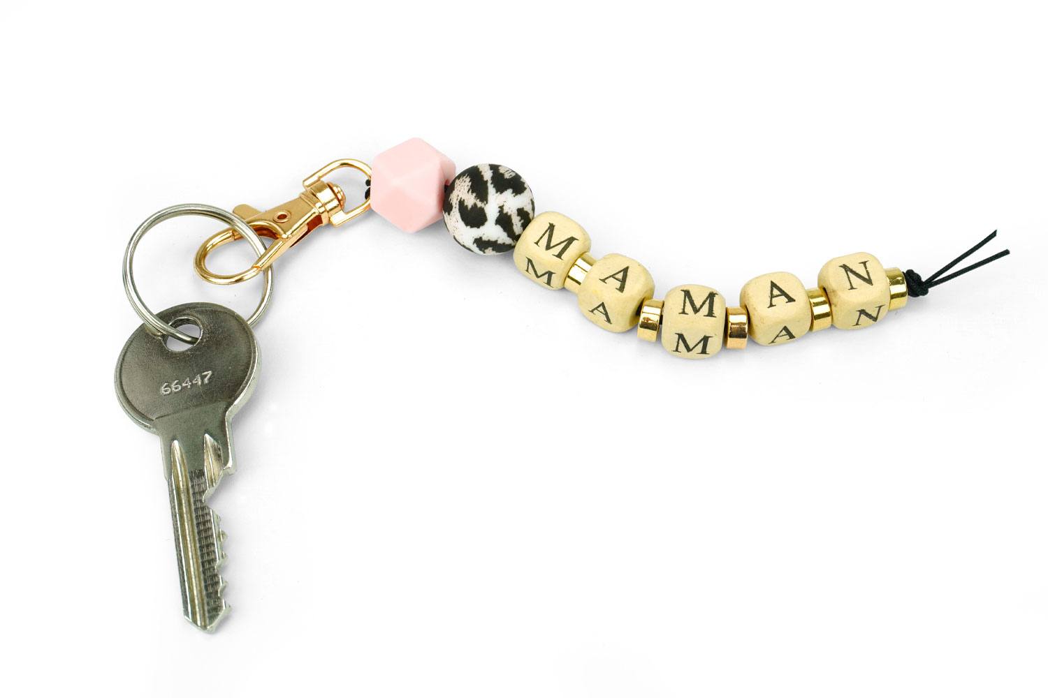 Porte-clés, porte-clés avec mousqueton - porte-clés plat 24 mm avec  mousqueton