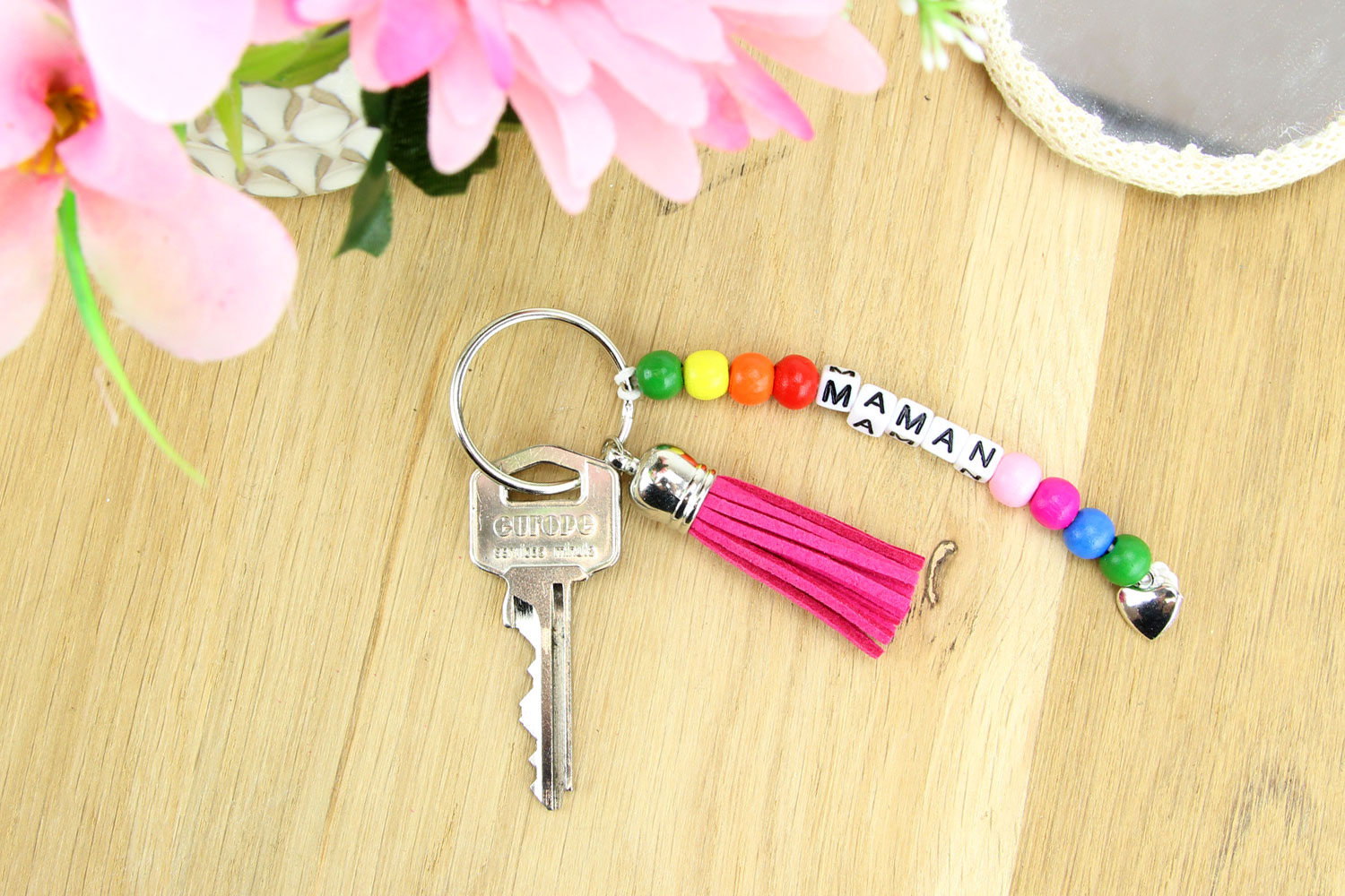Porte Clé Fête Des Mères à Fabriquer Porte-clés "Maman" - Kit pour 6 réalisations - Kits bijoux - 10 Doigts