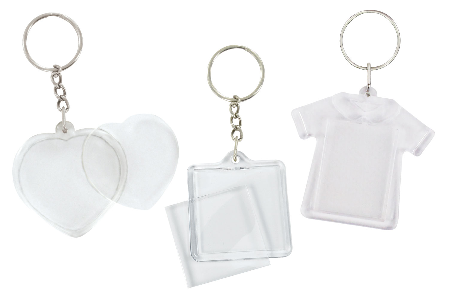 Porte-clés en plastique - 2 pièces - Plastique Transparent - 10 Doigts