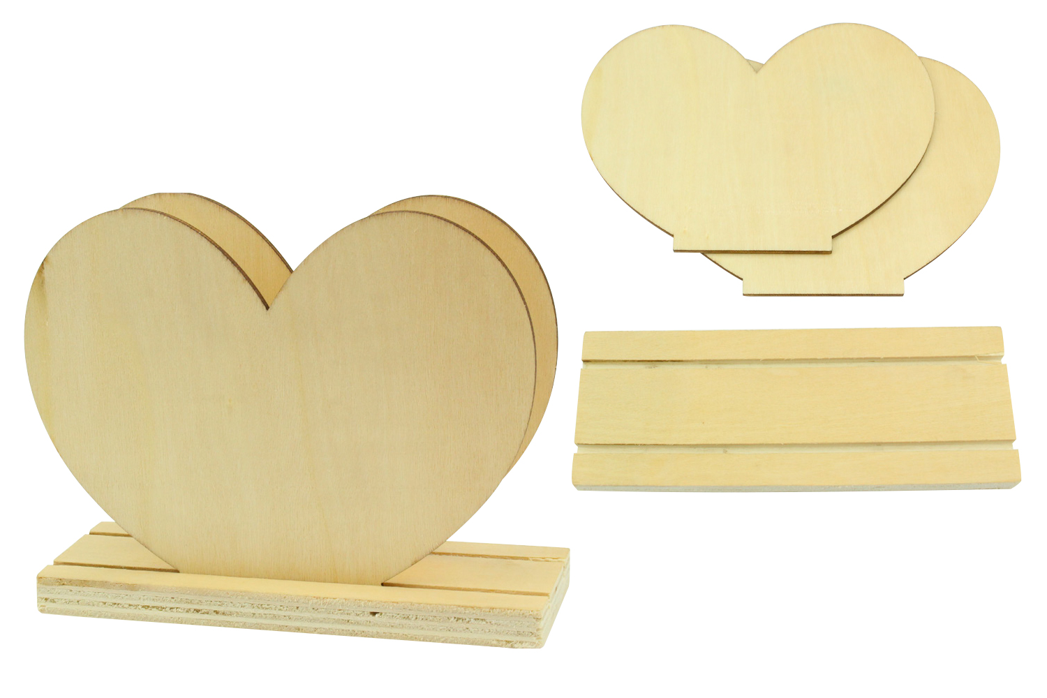 Porte-courrier coeur en bois - Pour le bureau de Papa - 10 Doigts