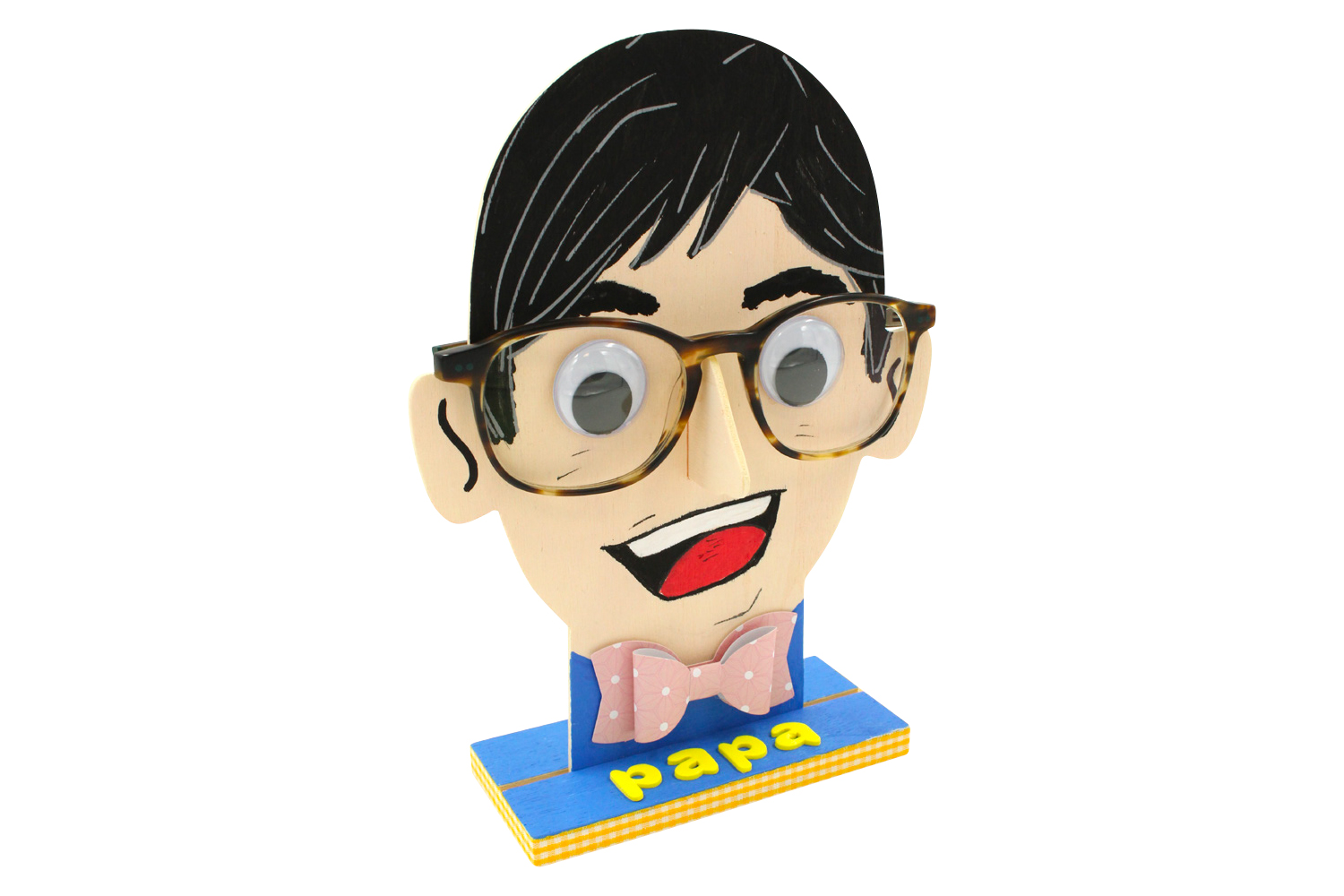 Porte-lunettes visage en bois - 6 pièces - Idées cadeaux pour maman - 10  Doigts