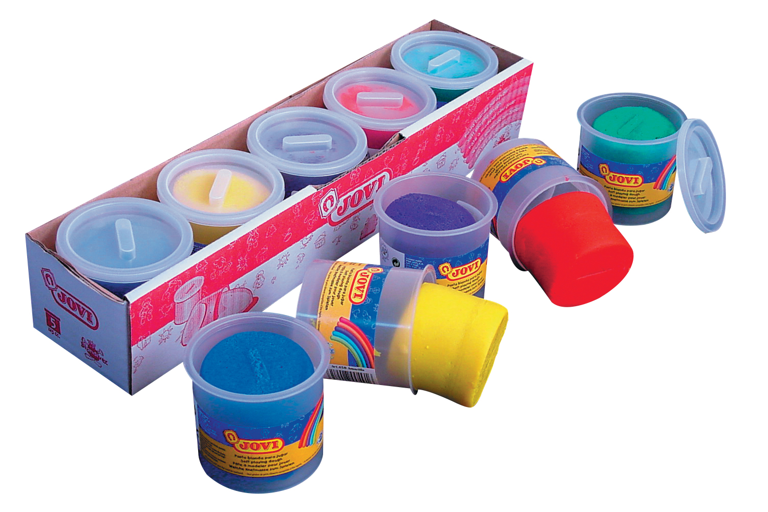 Pates A Modeler Des 2 Ans 5 Pots De 110 Gr Pates A Modeler Souples 1er Age Bebe 10 Doigts