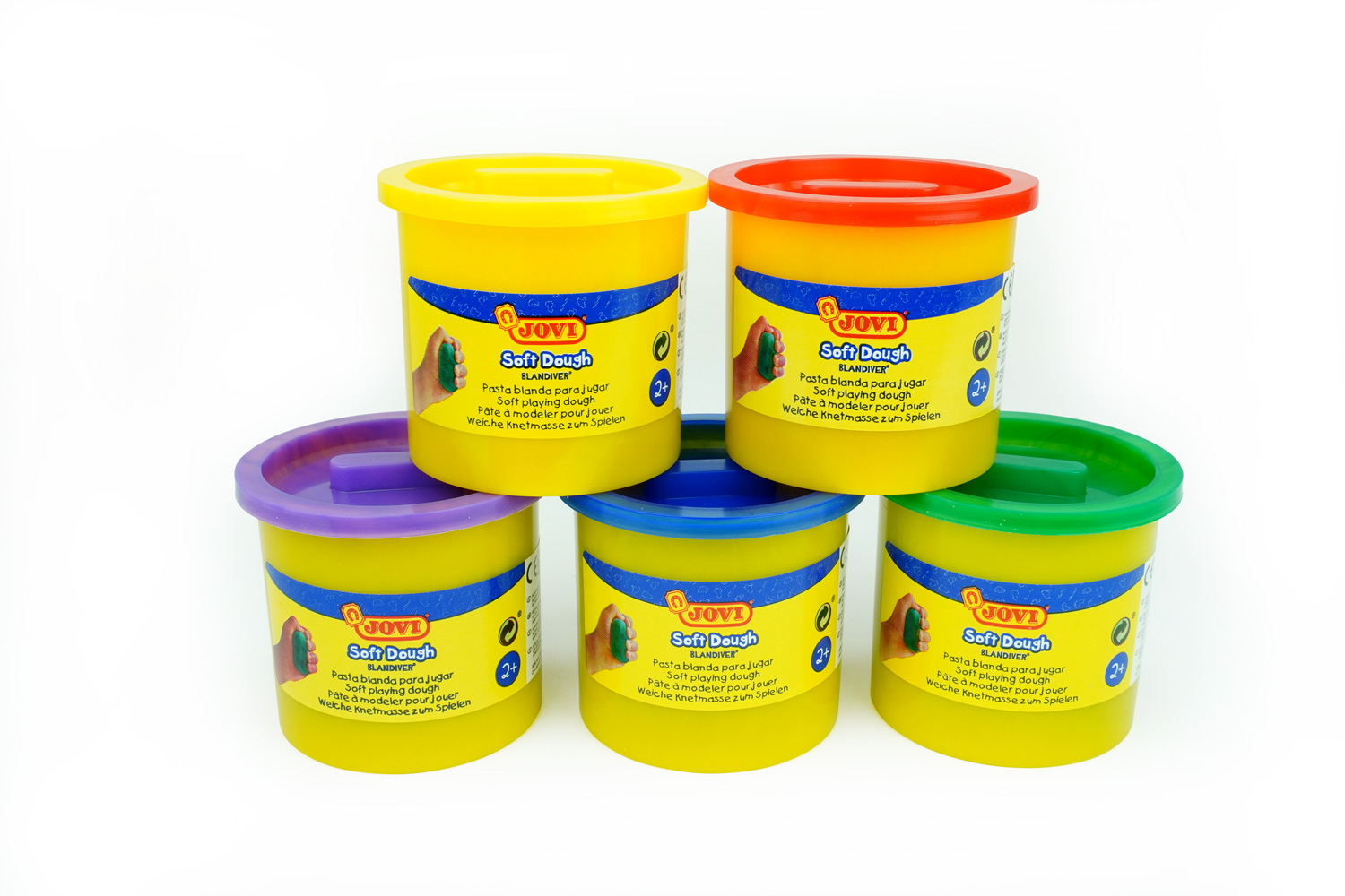 Pâtes à modeler (dès 2 ans) - 5 pots de 110 gr - Pâtes à modeler bébé - 10  Doigts