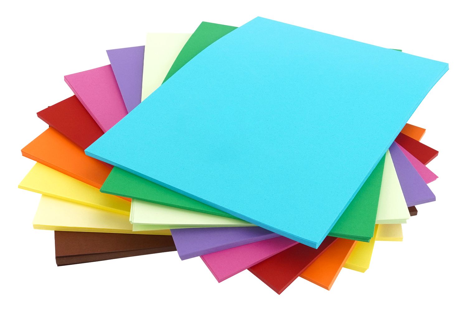 PAPIER COULEUR, Bloc multi-activités de 15 feuilles assorties au fo