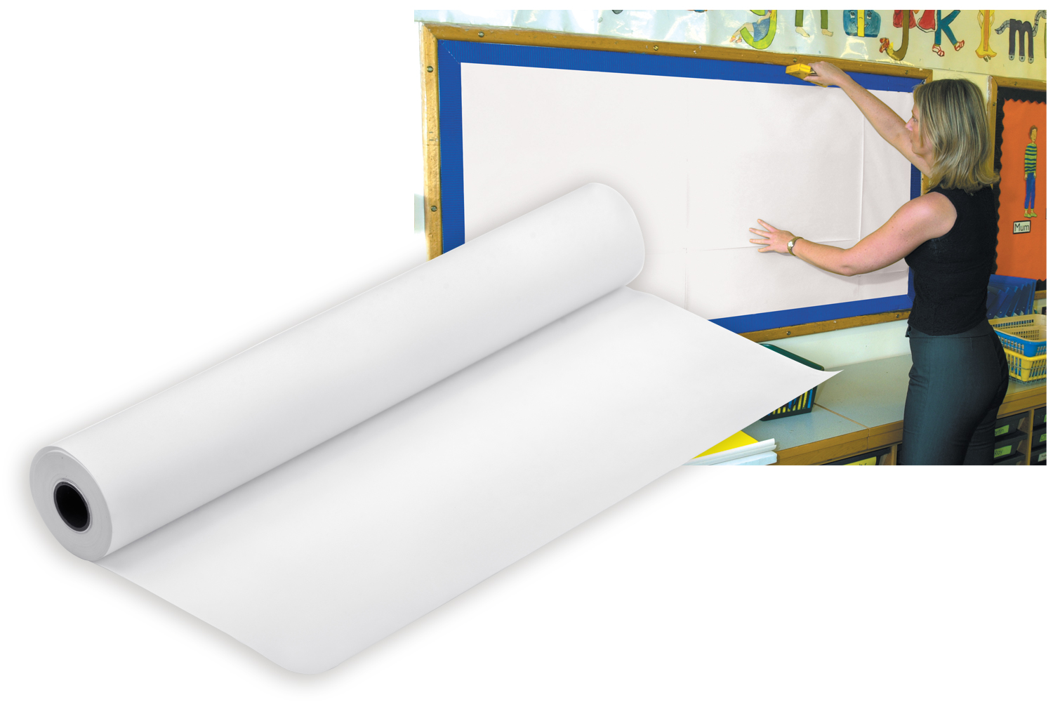 Papier affiche blanc en rouleau