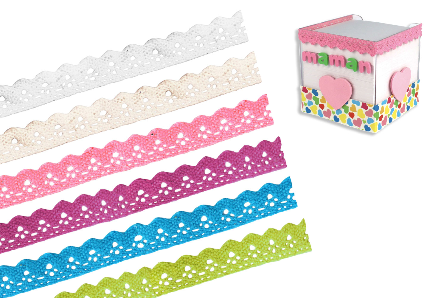 Yulakes Ruban Dentelle Vintage Blanc Au Crochet 10 Mètres – 2,5 Cm Largeur – Idéal Couture, Scrapbooking, Décoration Mariage & Cadeaux