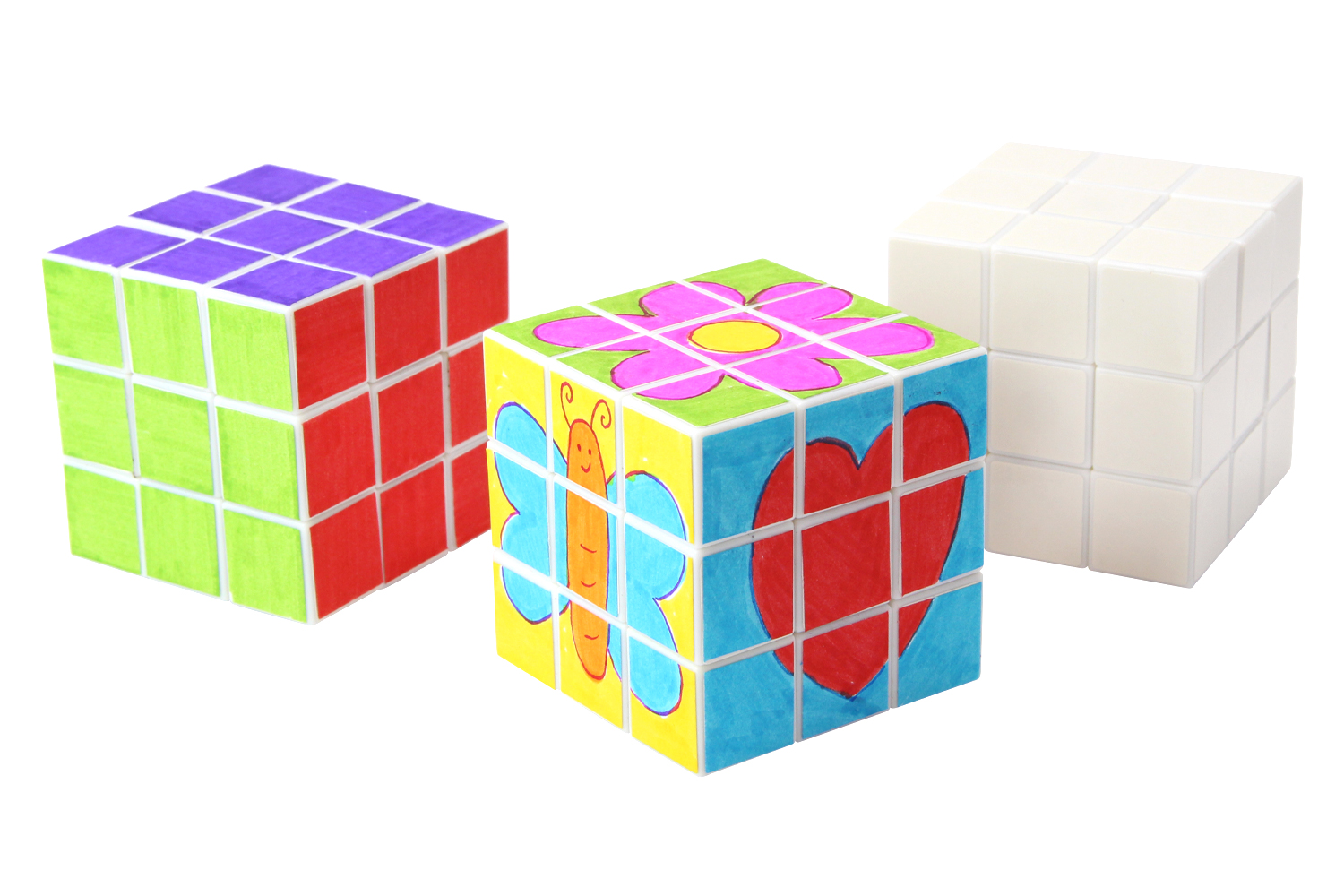 Puzzle 4 cubes Animaux de la Ferme - Maman et ses Petits / 4 Cubic puzzle