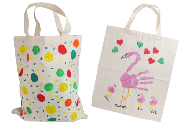 Sac shopping en coton - 37 x 42 cm - Coton, lin - 10 Doigts