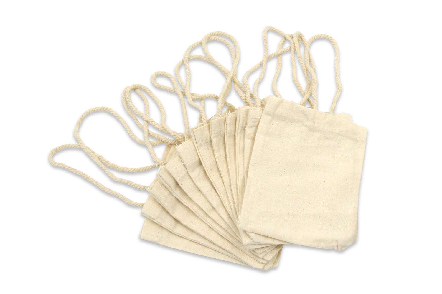 Mini sacs en coton naturel - 24 sacs pour calendrier de l'avent - Supports  tissus - 10 Doigts