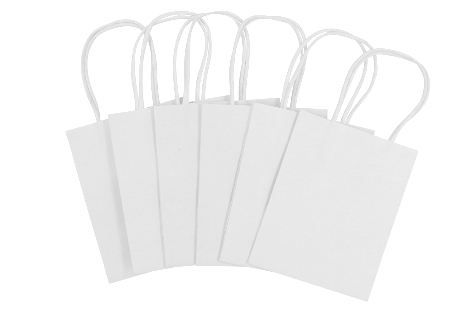 Sacs en papier kraft blanc - 6 pcs