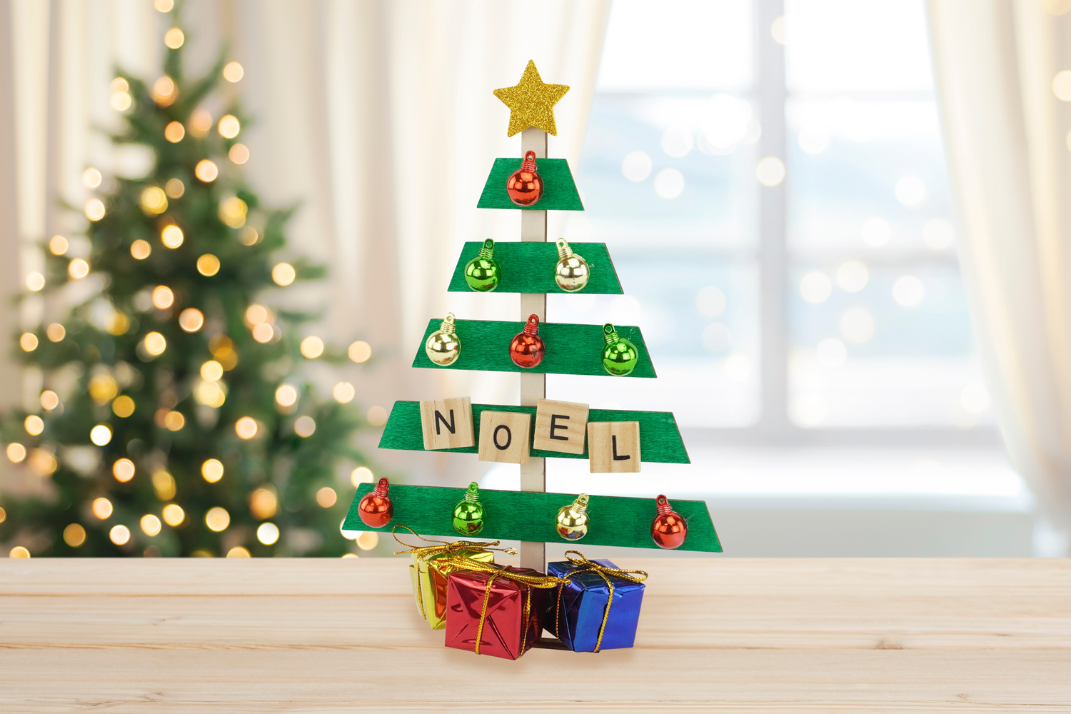 Sapin en bois à décorer - Supports de Noël en bois - 10 Doigts