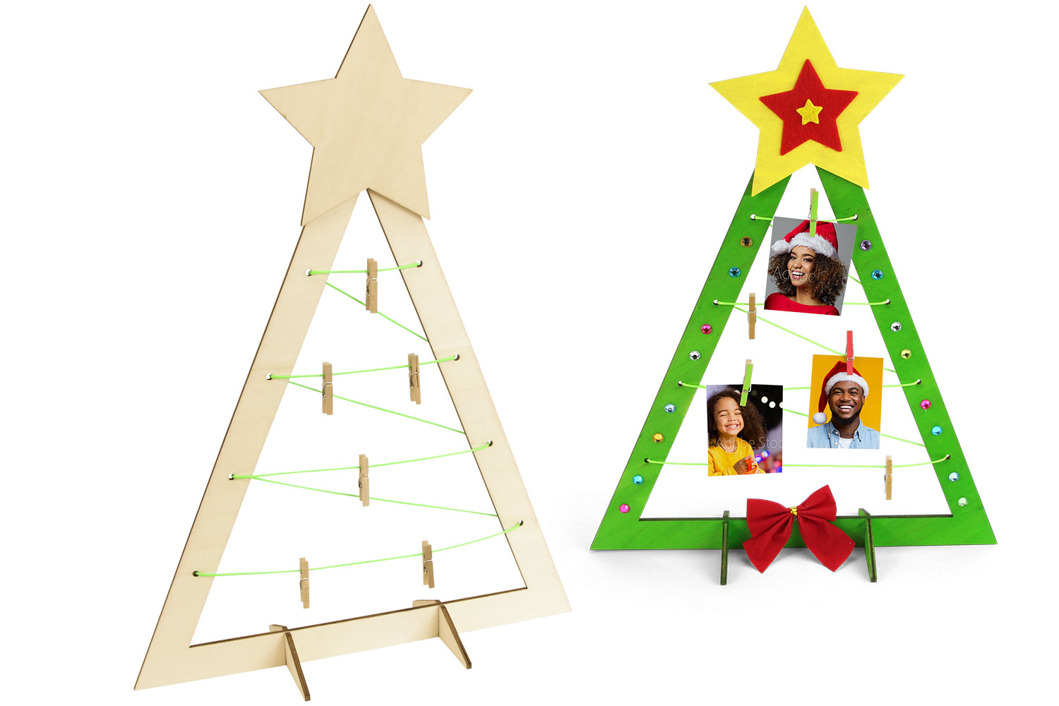 Sapin porte-photos - Kits bricolages créatifs de Noël - 10 Doigts