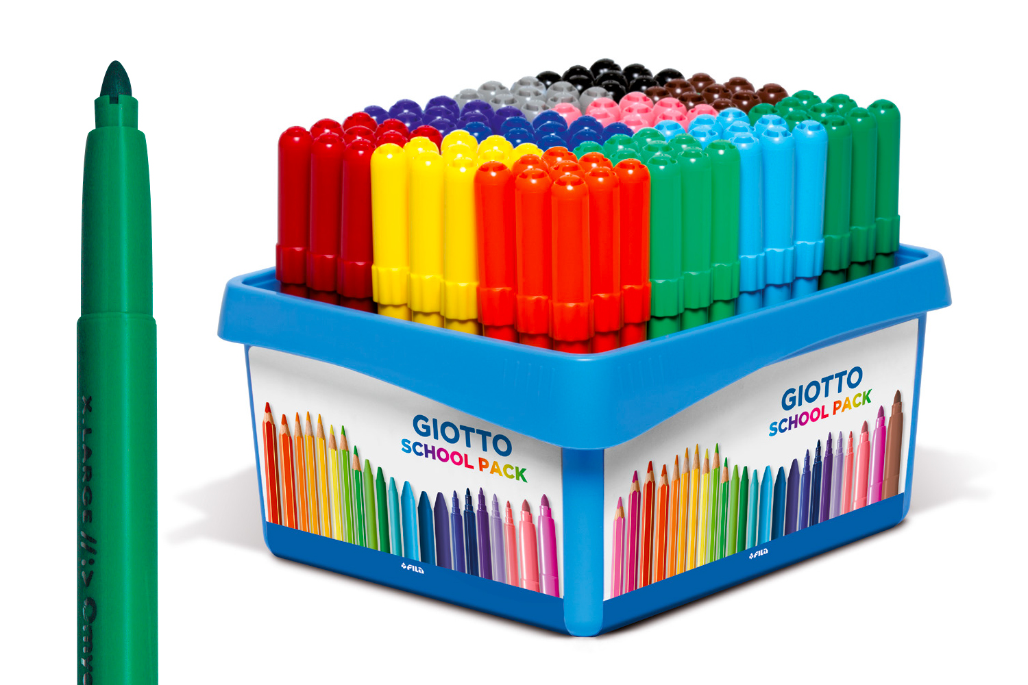 Feutres de coloriage pour enfant pointe large 6 couleurs