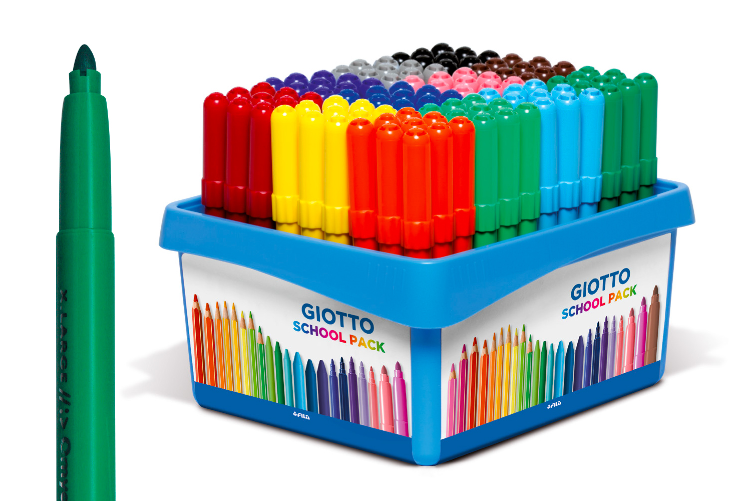 48 Feutres pointe large GIOTTO couleurs vives et intenses : Chez  Rentreediscount Fournitures scolaires