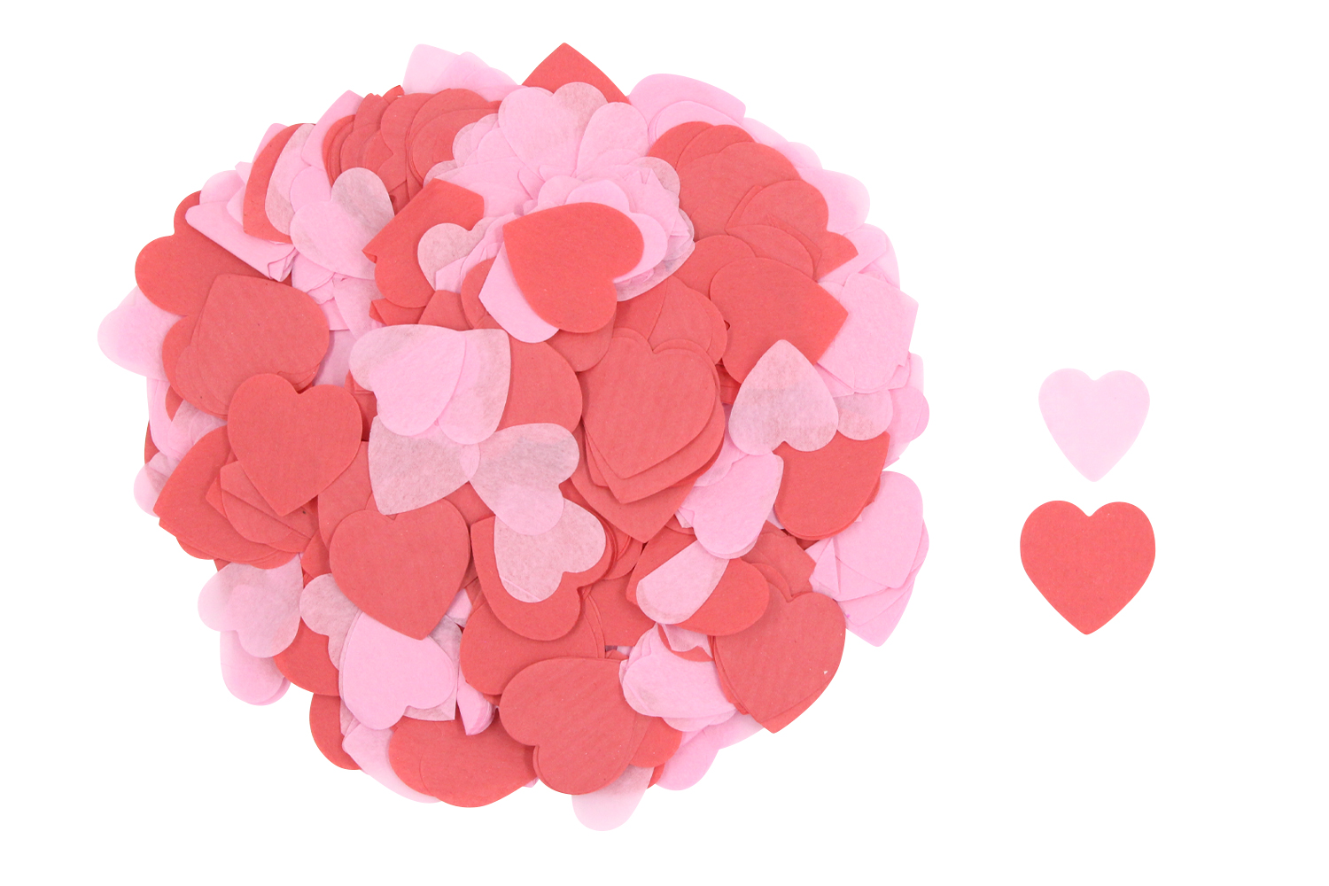 Cœurs en papier de soie rouge et rose - 5000 pièces - Décorations en papier  - 10 Doigts