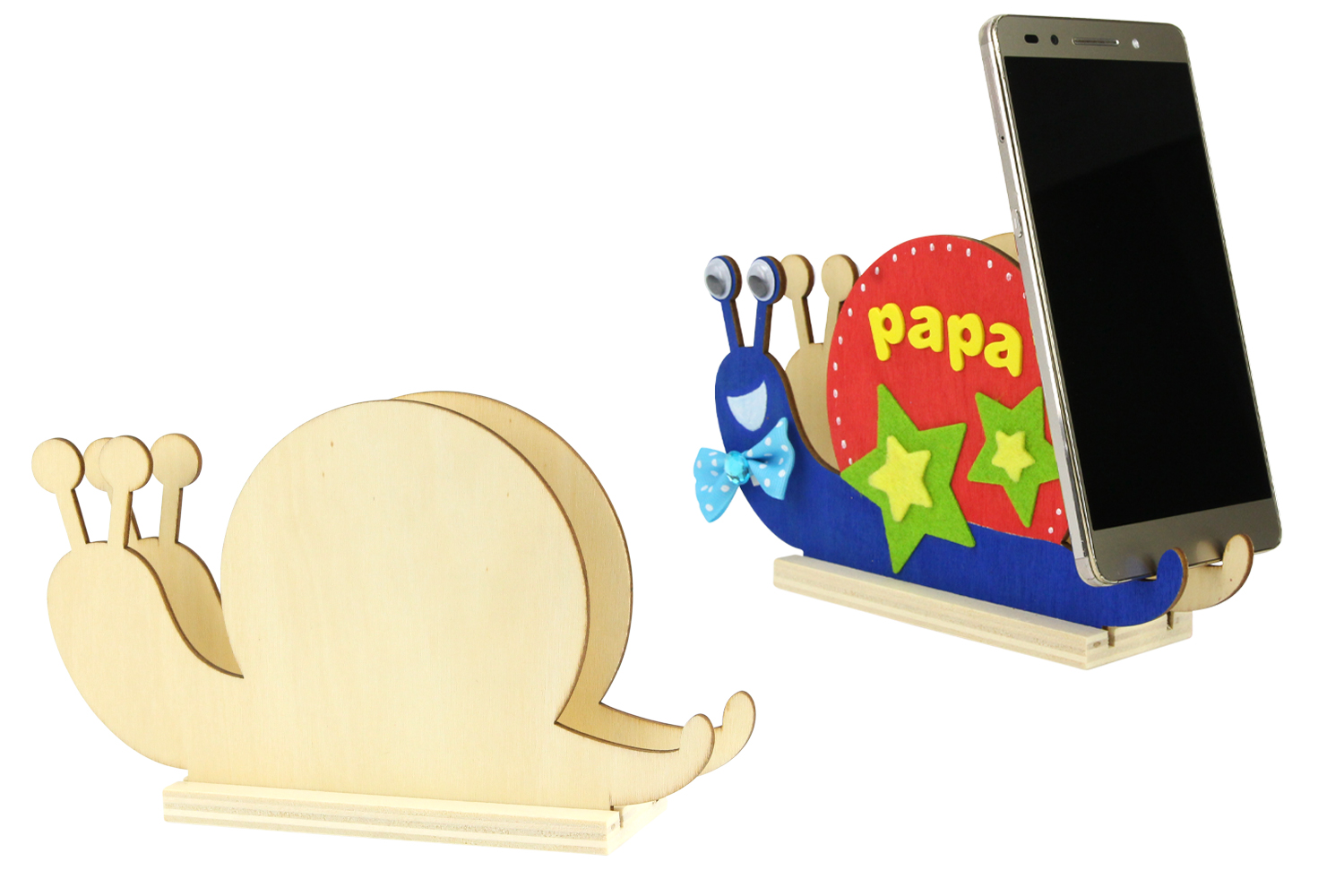 Porte-smartphone ou porte-courrier escargot - Pour le bureau de Papa - 10  Doigts