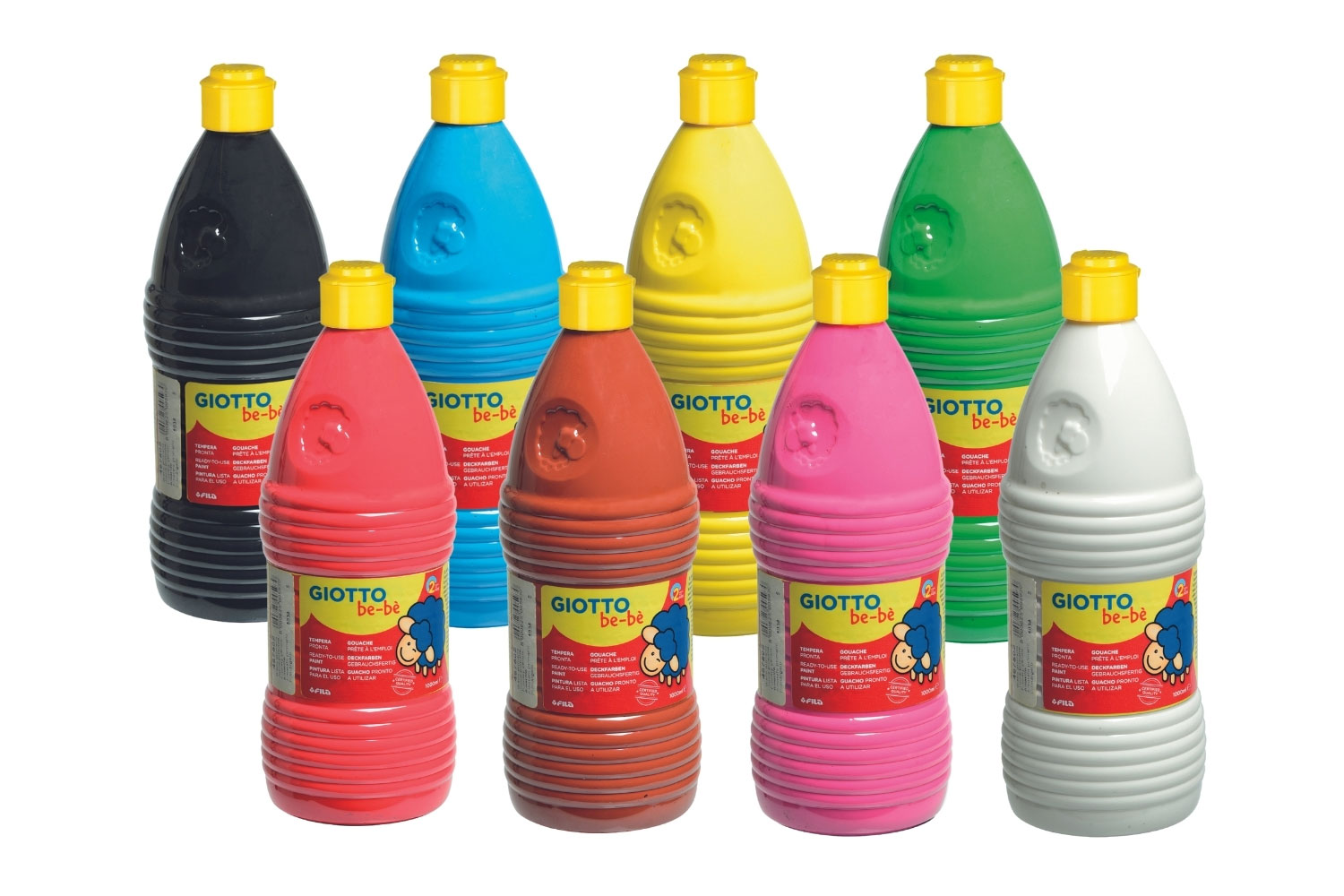 Gouaches GIOTTO BéBé - 8 couleurs x 1 Litre