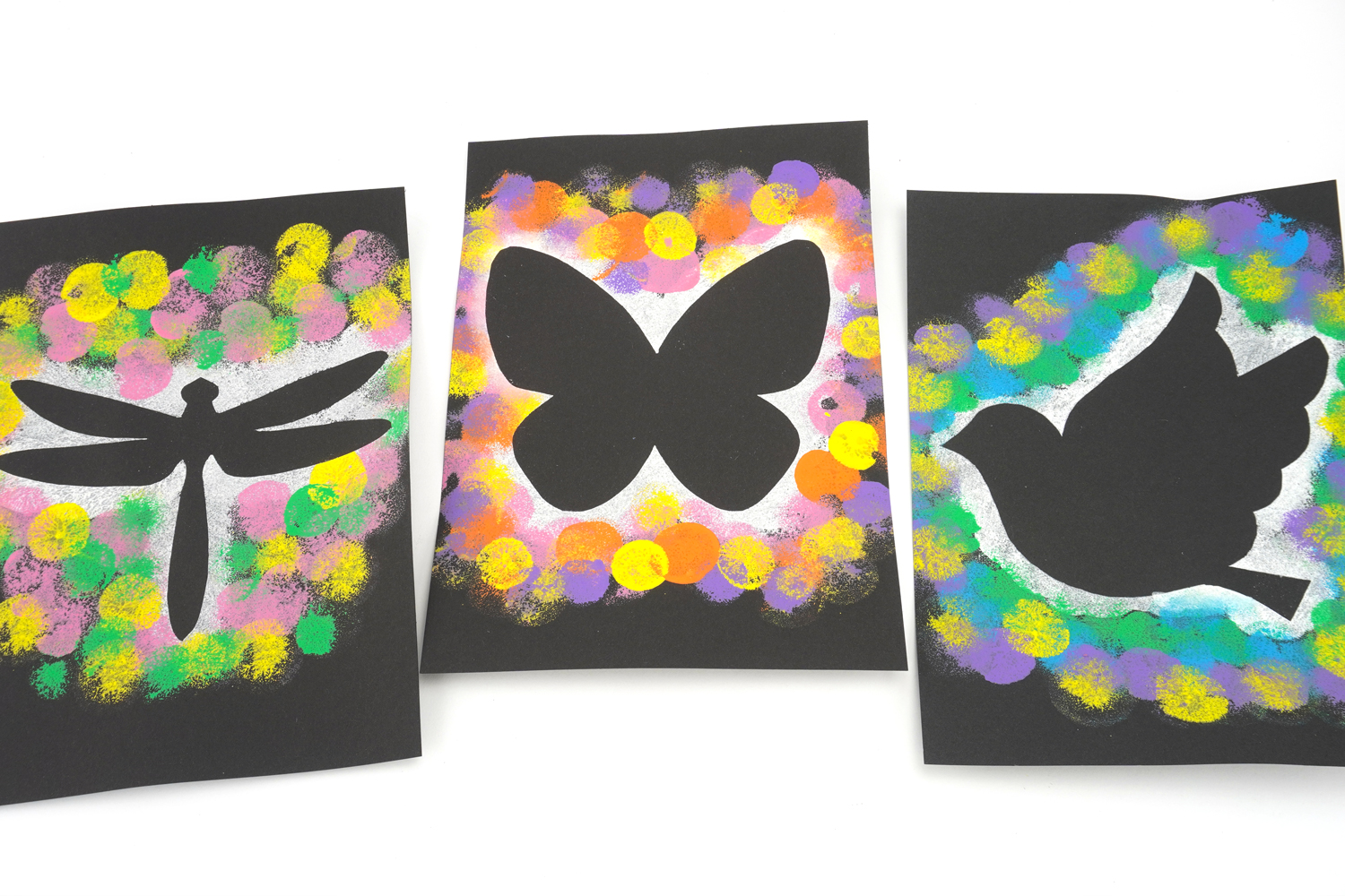 Silhouettes Printemps avec de la peinture