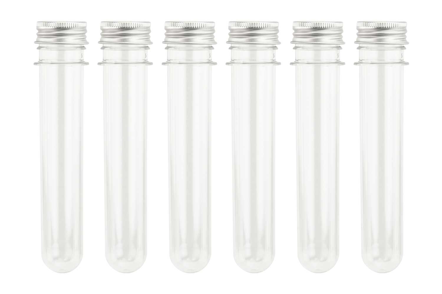 Tubes en plastique avec bouchon - 6 pièces - Plastique Transparent - 10  Doigts