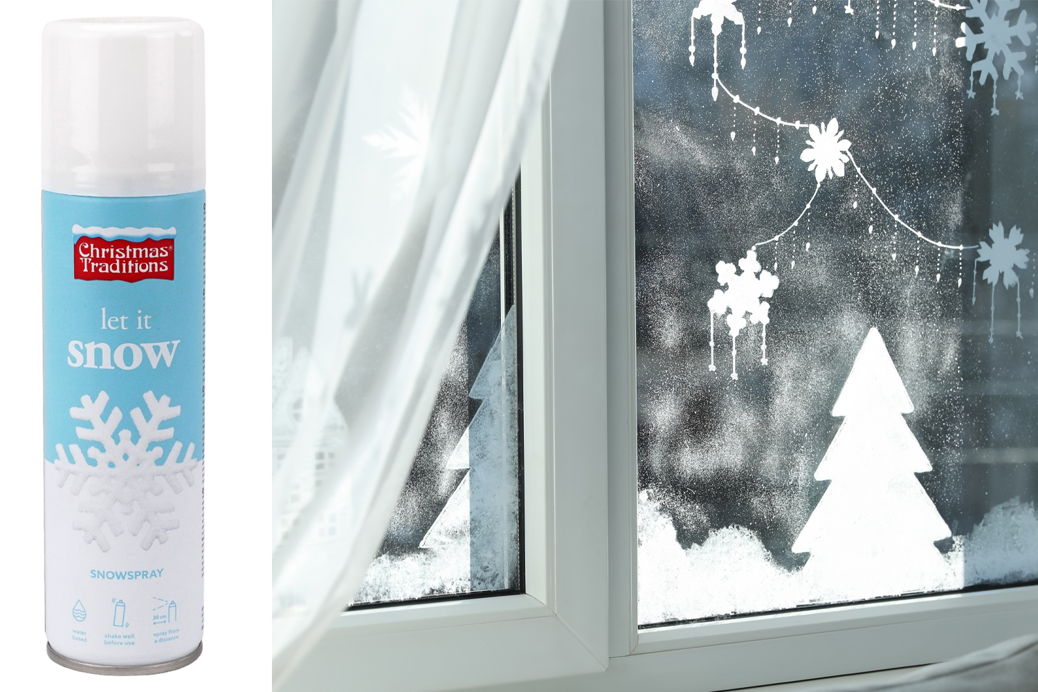 Spray neige - 150 ml - Décorations de Noël pour vitres - 10 Doigts