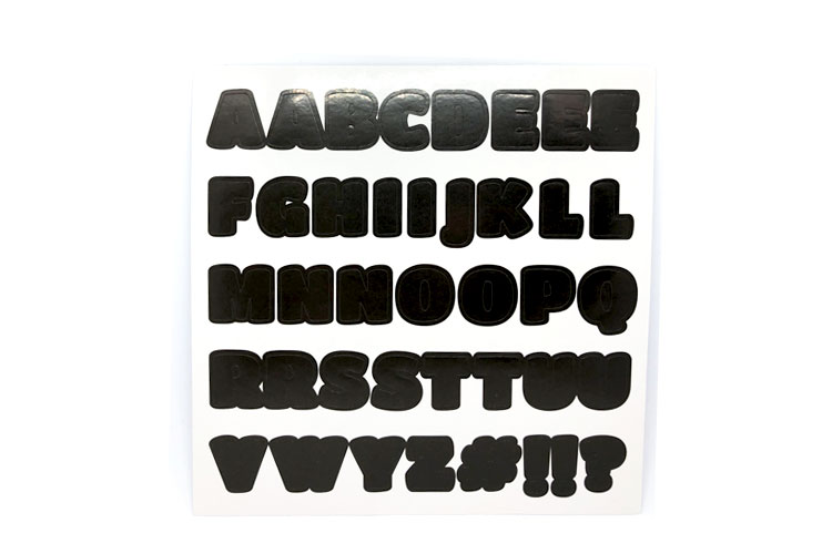 Stickers alphabets holographique 3 planches Alphabets, Lettres