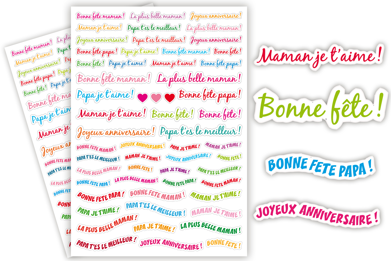 Stickers Je t'aime  Les gommettes françaises