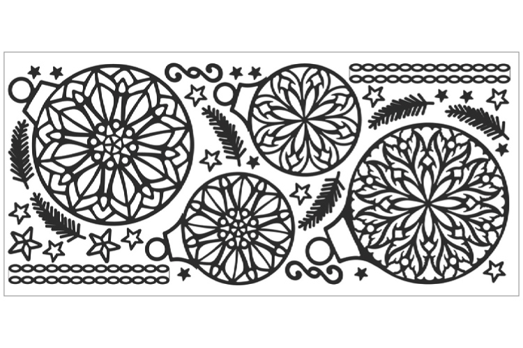 Stickers Peel Off Mandala Noël à Colorier Stickers