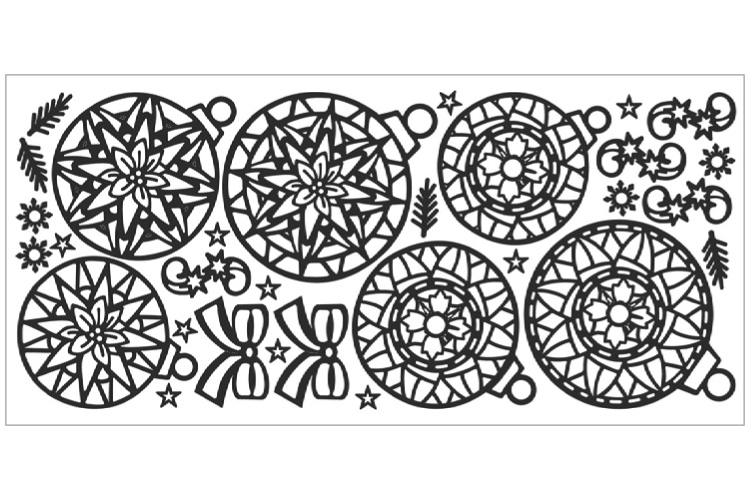 Stickers Peel Off Mandala Noël à Colorier Stickers