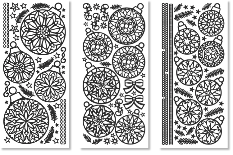 Stickers Peel Off Mandala Noël à Colorier Stickers